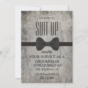 Invitación Su servicio como Groomsman