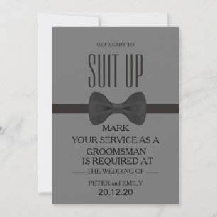 Invitación Su servicio como Groomsman