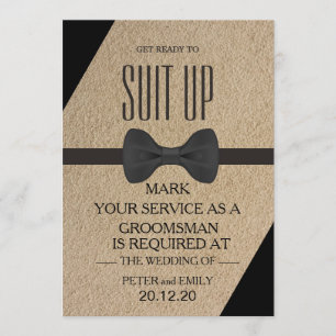 Invitación Su servicio como Groomsman