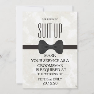 Invitación Su servicio como Groomsman