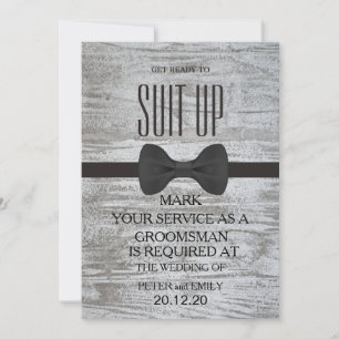 Invitación Su servicio como Groomsman