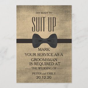 Invitación Su servicio como Groomsman
