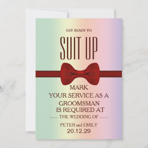 Invitación Su servicio como Groomsman