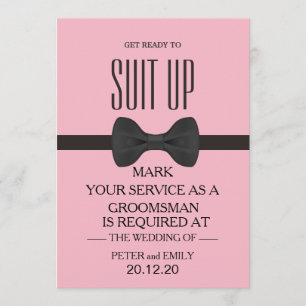 Invitación Su servicio como Groomsman