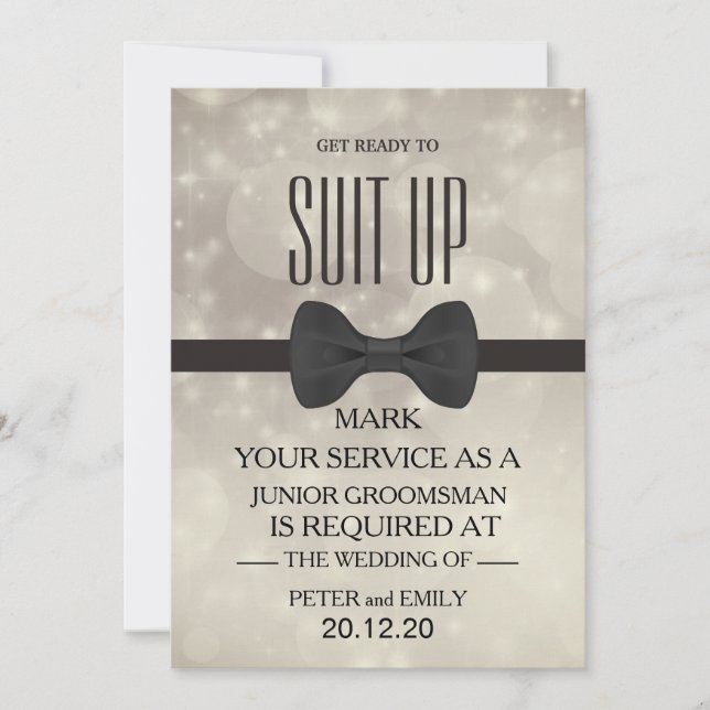 Invitación Su servicio como Groomsman (Anverso)