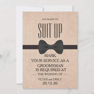 Invitación Su servicio como Groomsman