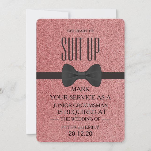 Invitación Su servicio como Groomsman (Anverso)