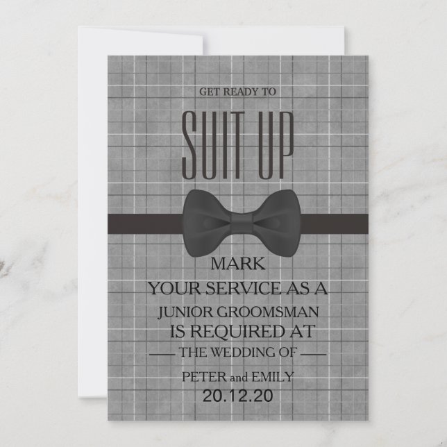Invitación Su servicio como Groomsman (Anverso)