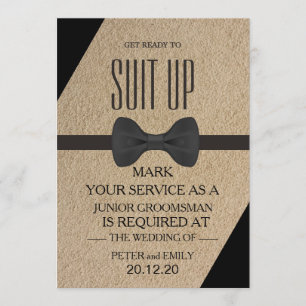 Invitación Su servicio como Groomsman