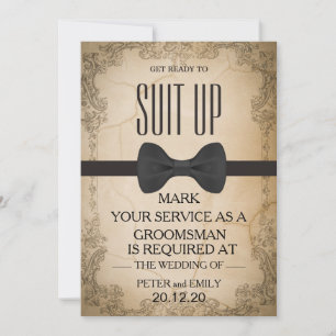 Invitación Su servicio como Groomsman