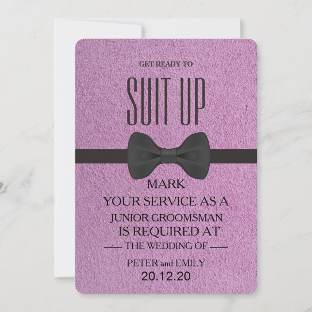 Invitación Su servicio como Groomsman (Anverso)