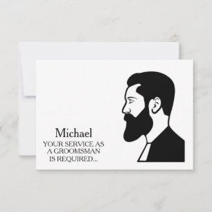 Invitación Su Servicio Como Groomsman Requerido Personalizado
