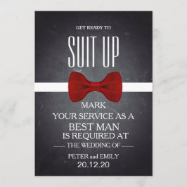 Invitación Su servicio como mejor hombre