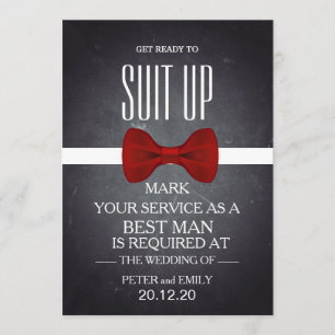 Invitación Su servicio como mejor hombre