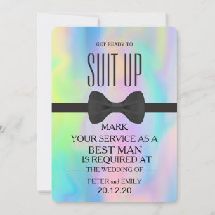 Invitación Su servicio como mejor hombre