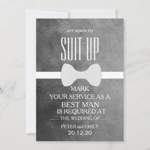 Invitación Su servicio como mejor hombre
