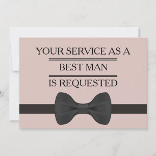 Invitación Su servicio como mejor invitado de Groomsman