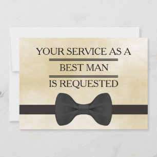 Invitación Su servicio como mejor invitado de Groomsman