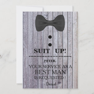 Invitación Su servicio como mejor pedido de hombre