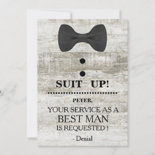 Invitación Su servicio como mejor pedido de hombre