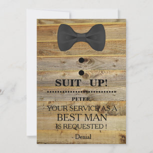 Invitación Su servicio como mejor pedido de hombre