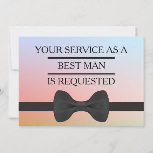 Invitación Su servicio como mejor petición de Groomsman