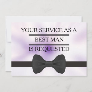 Invitación Su servicio como mejor petición de Groomsman