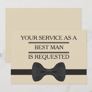 Invitación Su servicio como mejor petición de Groomsman
