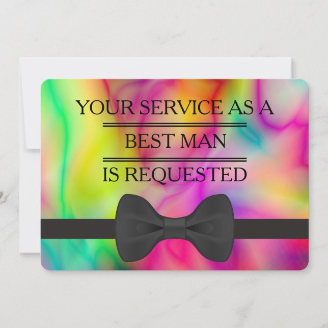 Invitación Su servicio como mejor petición de Groomsman (Anverso)