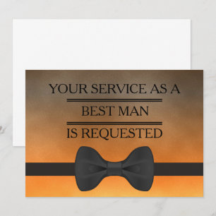 Invitación Su servicio como mejor petición de Groomsman