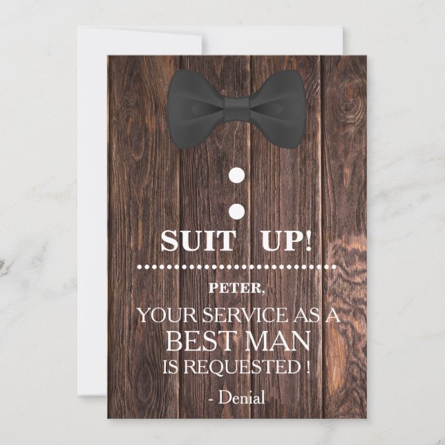 Invitación Su servicio como mejor petición del hombre (Anverso)