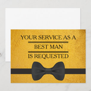 Invitación Su servicio como mejor petición del hombre del