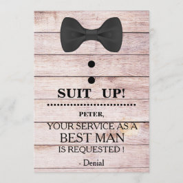 Invitación Su servicio como mejor solicitud de hombre