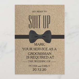 Invitación Su servicio como padrino de boda