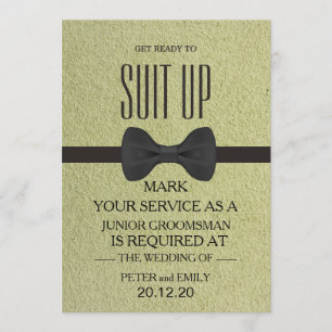 Invitación Su servicio como padrino de boda