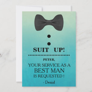 Invitación Su servicio como padrino de bodas Solicitud