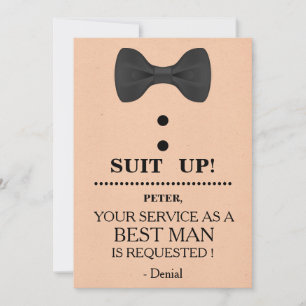 Invitación Su servicio como padrino de bodas Solicitud