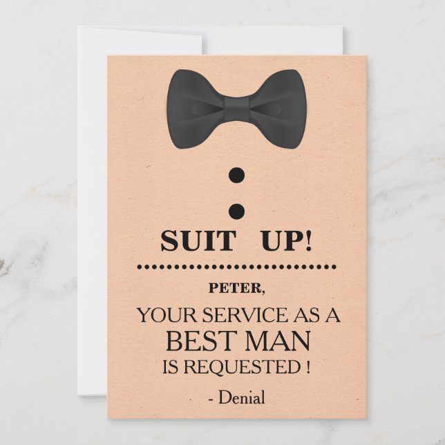 Invitación Su servicio como padrino de bodas Solicitud (Anverso)