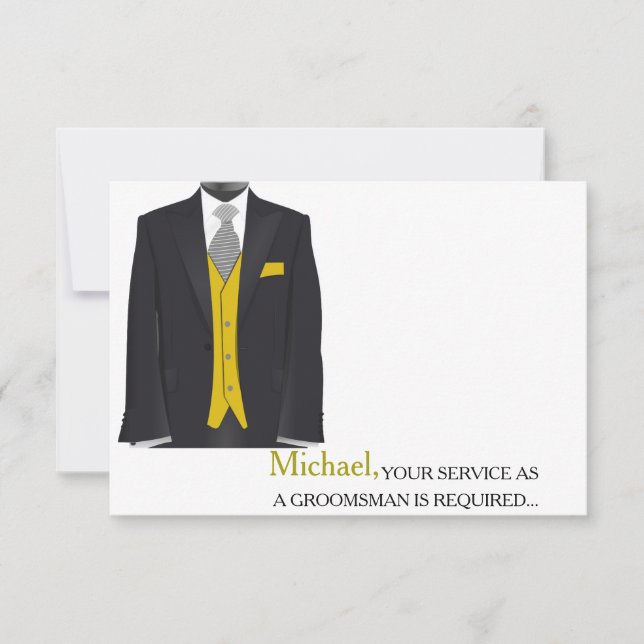 Invitación Su Servicio Como Padrino Requerido Personalizado (Anverso)