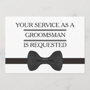 Invitación Su servicio como petición de Groomsman
