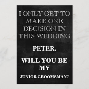 Invitación Su servicio como petición de Groomsman