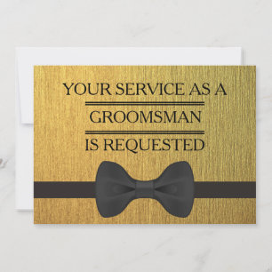 Invitación Su servicio como petición de Groomsman