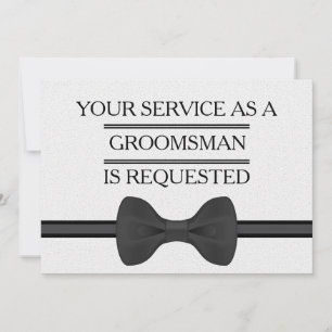 Invitación Su servicio como petición de Groomsman