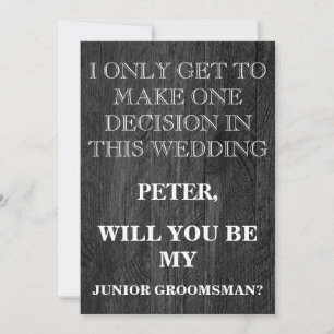 Invitación Su servicio como petición de Groomsman