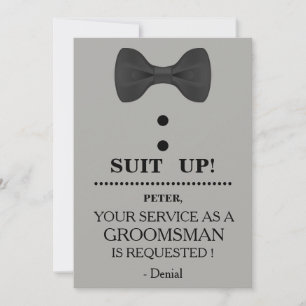Invitación Su servicio como petición de Groomsman