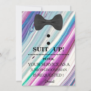 Invitación Su servicio como petición de Groomsman