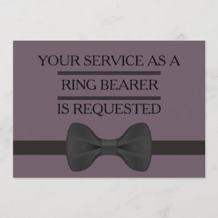 Invitación Su servicio como petición del portador de anillo