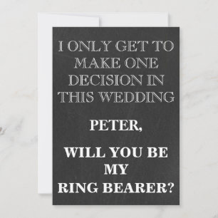 Invitación Su servicio como solicitud de RING BEARER