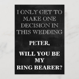 Invitación Su servicio como solicitud de RING BEARER