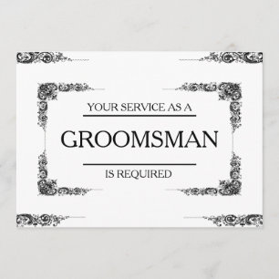 Invitación Su servicio es solicitado como Groomsman